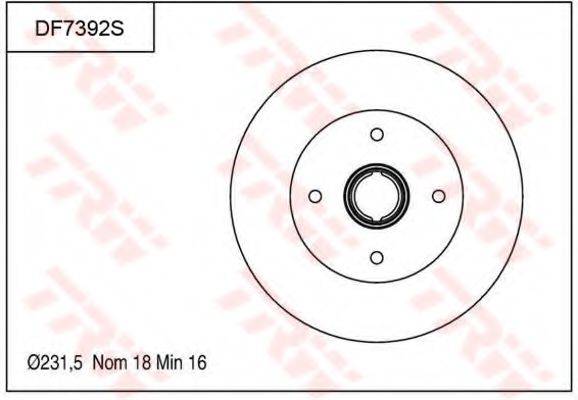 TRW DF7392S гальмівний диск