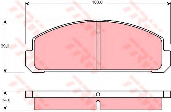 TRW GDB178 Комплект гальмівних колодок, дискове гальмо