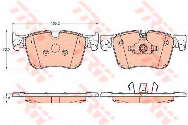 TRW GDB2035 Комплект гальмівних колодок, дискове гальмо