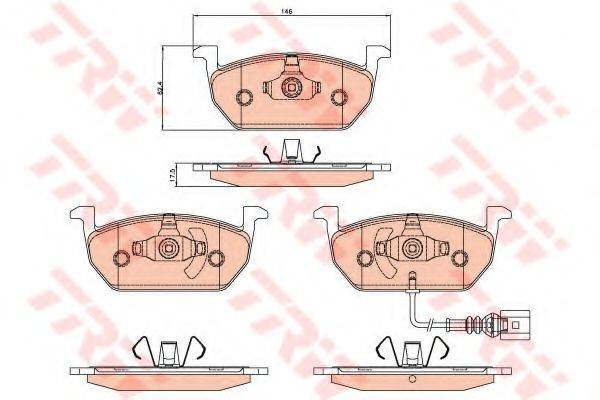 TRW GDB2080 Комплект гальмівних колодок, дискове гальмо