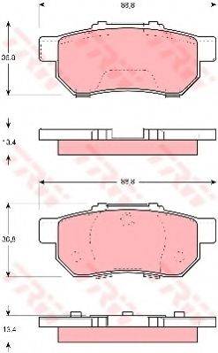 TRW GDB3113 Комплект гальмівних колодок, дискове гальмо