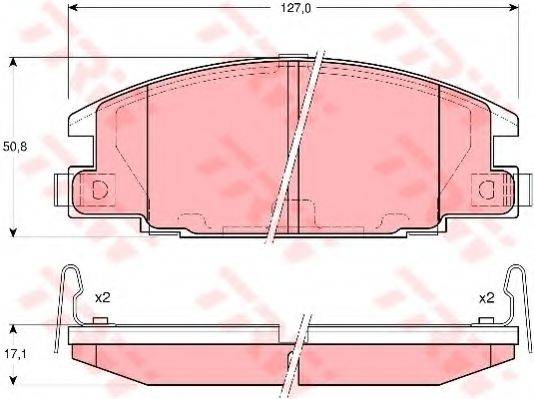 TRW GDB3161 Комплект гальмівних колодок, дискове гальмо