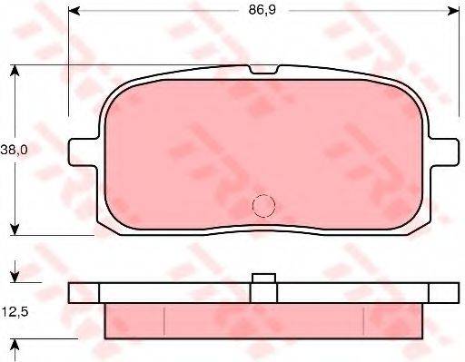 TRW GDB3225 Комплект гальмівних колодок, дискове гальмо