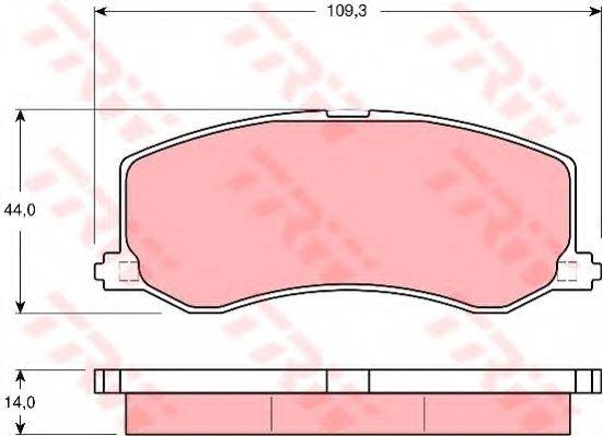 TRW GDB3237 Комплект гальмівних колодок, дискове гальмо