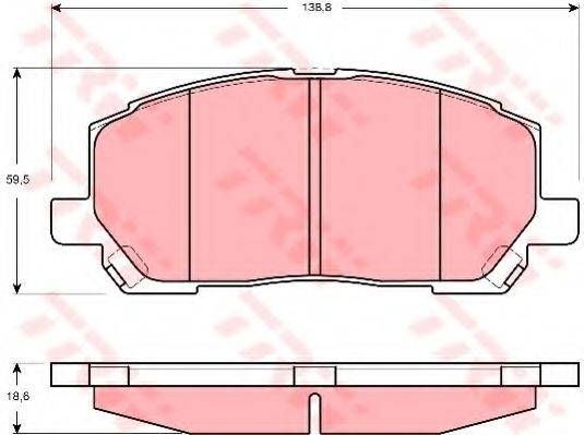 TRW GDB3286 Комплект гальмівних колодок, дискове гальмо