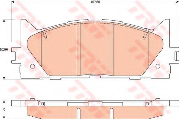 TRW GDB3429 Комплект гальмівних колодок, дискове гальмо