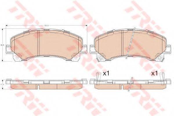 TRW GDB3545 Комплект гальмівних колодок, дискове гальмо