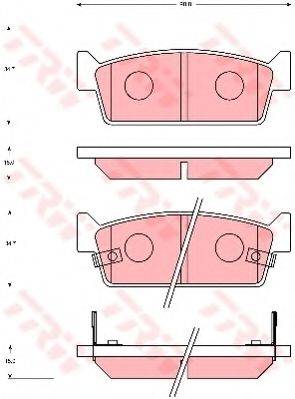 TRW GDB7031 Комплект гальмівних колодок, дискове гальмо