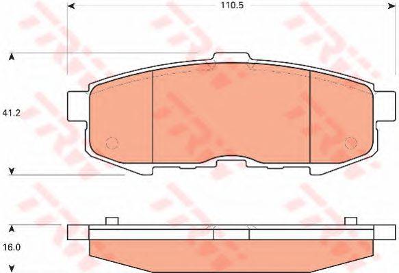 TRW GDB7717 Комплект гальмівних колодок, дискове гальмо