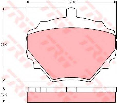 TRW GDB974 Комплект гальмівних колодок, дискове гальмо