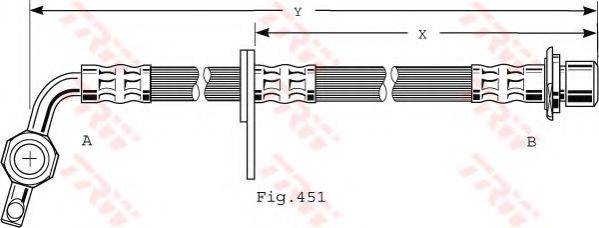 TRW PHD477 Гальмівний шланг