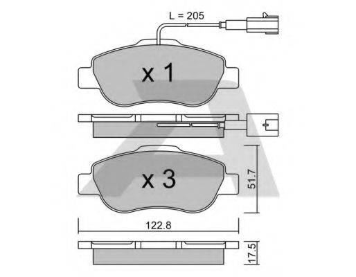 AISIN BPFI1015 Комплект гальмівних колодок, дискове гальмо