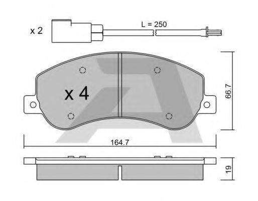 AISIN BPFO1014 Комплект гальмівних колодок, дискове гальмо