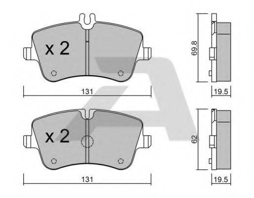 AISIN BPMB1007 Комплект гальмівних колодок, дискове гальмо