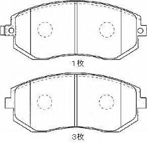 AISIN F1N018 Комплект гальмівних колодок, дискове гальмо