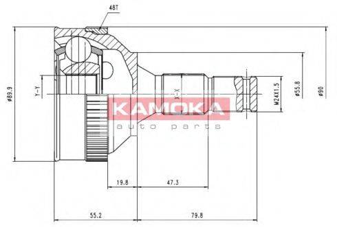 KAMOKA 6420 Шарнірний комплект, приводний вал