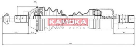 KAMOKA CT1138915A Приводний вал