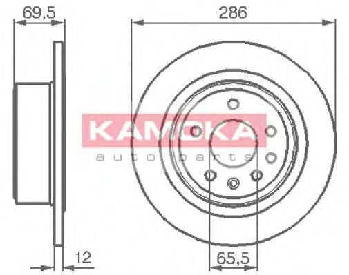 KAMOKA 1031396 гальмівний диск