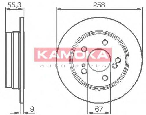 KAMOKA 103244 гальмівний диск