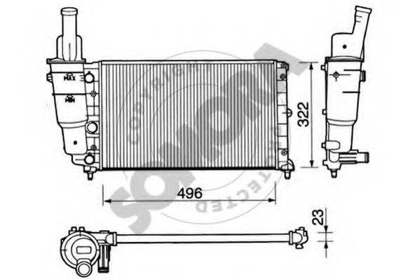 SOMORA 081243 Радіатор, охолодження двигуна