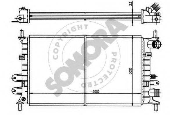 SOMORA 093140 Радіатор, охолодження двигуна