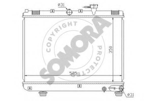 SOMORA 111040 Радіатор, охолодження двигуна