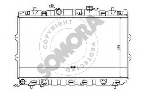 SOMORA 112040 Радіатор, охолодження двигуна
