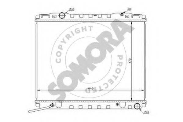 SOMORA 114040 Радіатор, охолодження двигуна