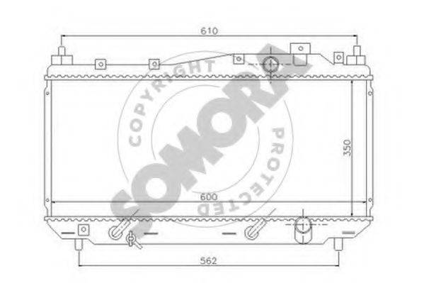 SOMORA 121340 Радіатор, охолодження двигуна