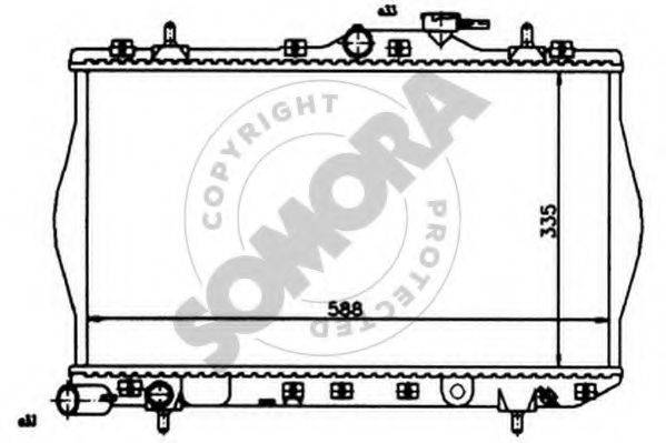 SOMORA 131040 Радіатор, охолодження двигуна