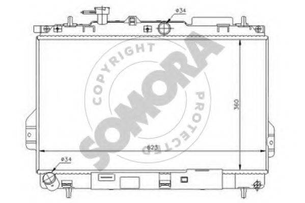 SOMORA 136040 Радіатор, охолодження двигуна