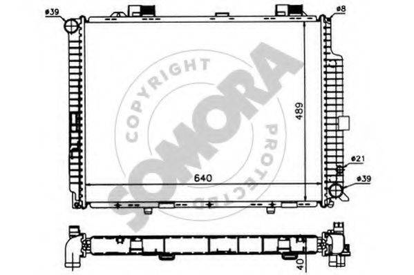 SOMORA 170645 Радіатор, охолодження двигуна