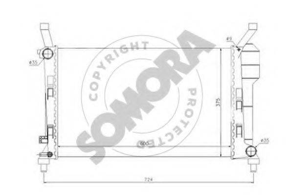 SOMORA 175240 Радіатор, охолодження двигуна