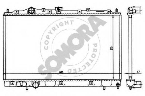 SOMORA 181140 Радіатор, охолодження двигуна