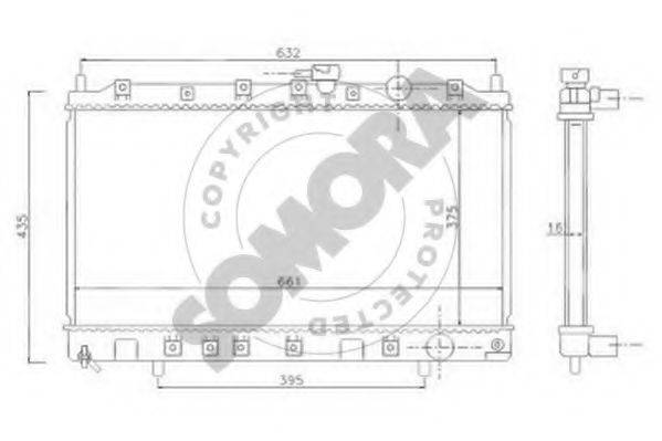 SOMORA 185140A Радіатор, охолодження двигуна