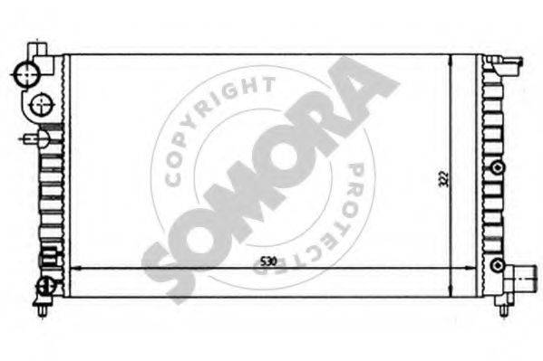 SOMORA 224141 Радіатор, охолодження двигуна