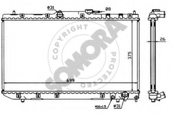 SOMORA 311744 Радіатор, охолодження двигуна