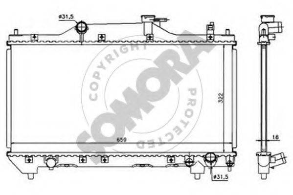 SOMORA 311745 Радіатор, охолодження двигуна