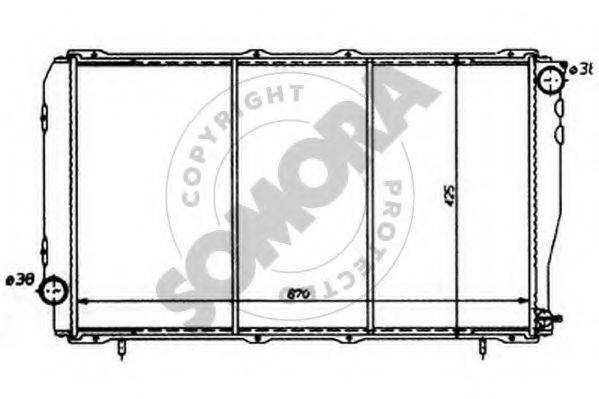 SOMORA 331041 Радіатор, охолодження двигуна
