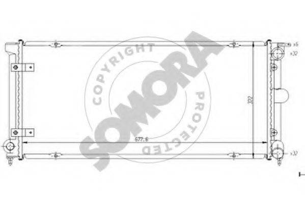 SOMORA 350543 Радіатор, охолодження двигуна