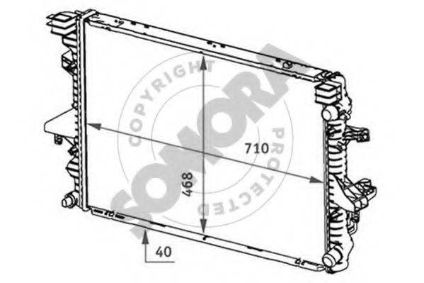 SOMORA 354140A Радіатор, охолодження двигуна