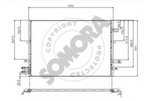 SOMORA 095260B Конденсатор, кондиціонер