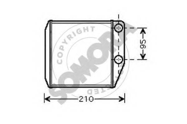 SOMORA 081550 Теплообмінник, опалення салону