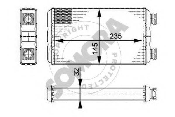 SOMORA 245550A Теплообмінник, опалення салону