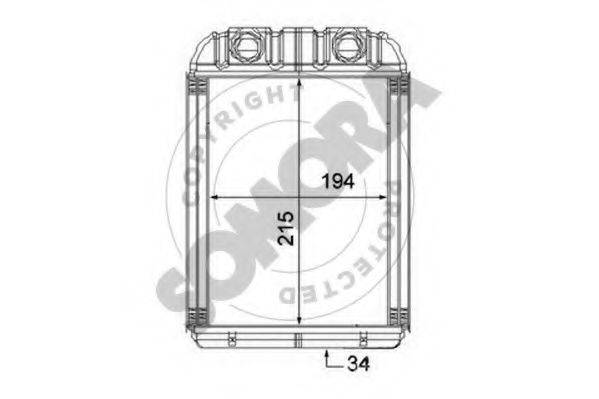 SOMORA 358550 Теплообмінник, опалення салону