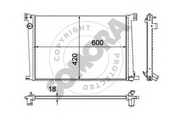SOMORA 040140 Радіатор, охолодження двигуна