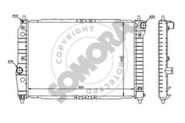 SOMORA 061140A Радіатор, охолодження двигуна