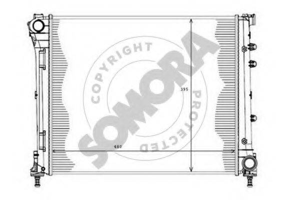 SOMORA 080240B Радіатор, охолодження двигуна