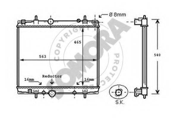 SOMORA 085140C Радіатор, охолодження двигуна