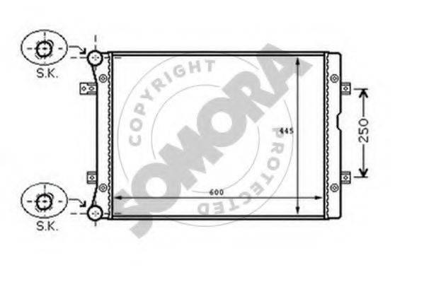 SOMORA 097140A Радіатор, охолодження двигуна